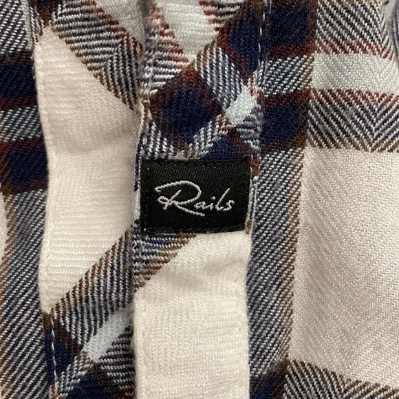 Rails plaid button down shirt women’s XS 100% rayon - Picture 5 of 10